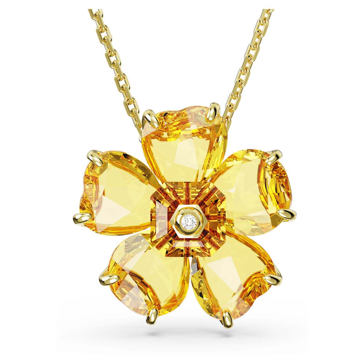 

Collier Idyllia, Fleur, Jaune, Placage de ton or