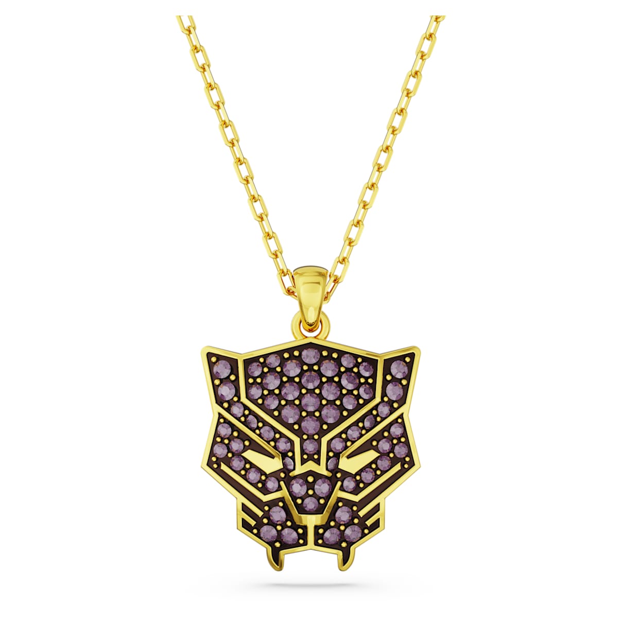 

Marvel Black Panther pendant, Black Panther, Purple, Gold-tone plated