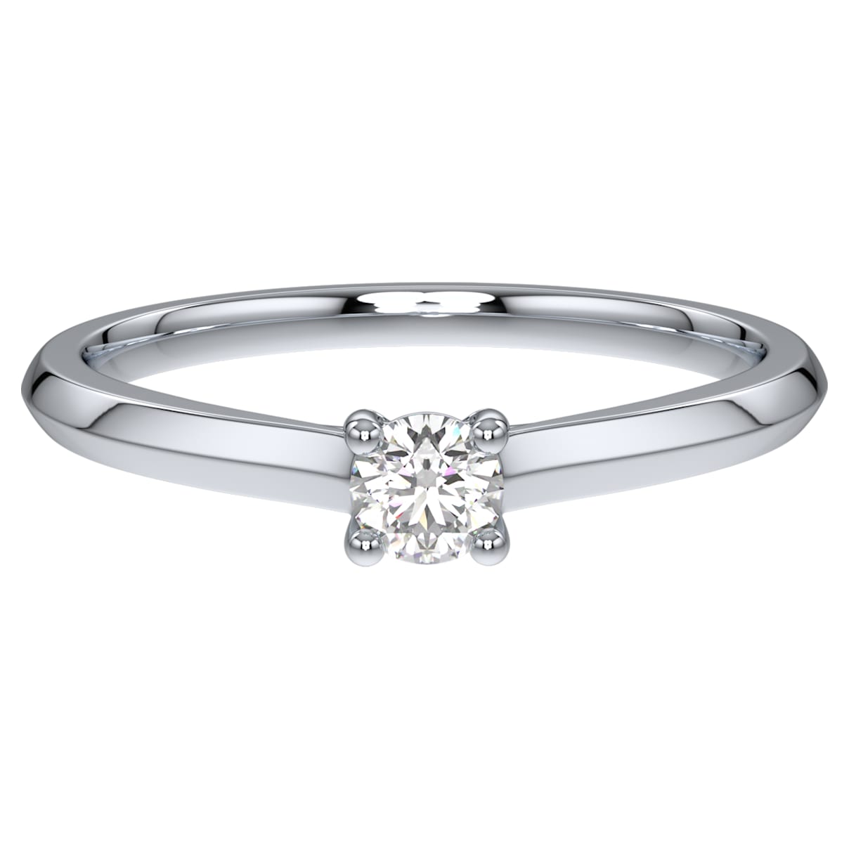 Essentials ring, Sterling Silver, Rhodium plated