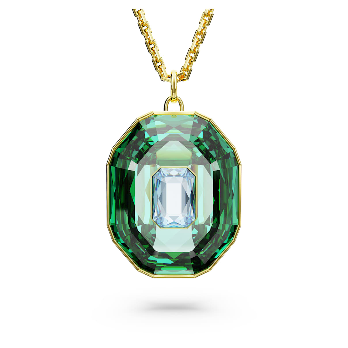 

Chroma pendant, Mixed cuts, Large, Multicoloured, Gold-tone plated