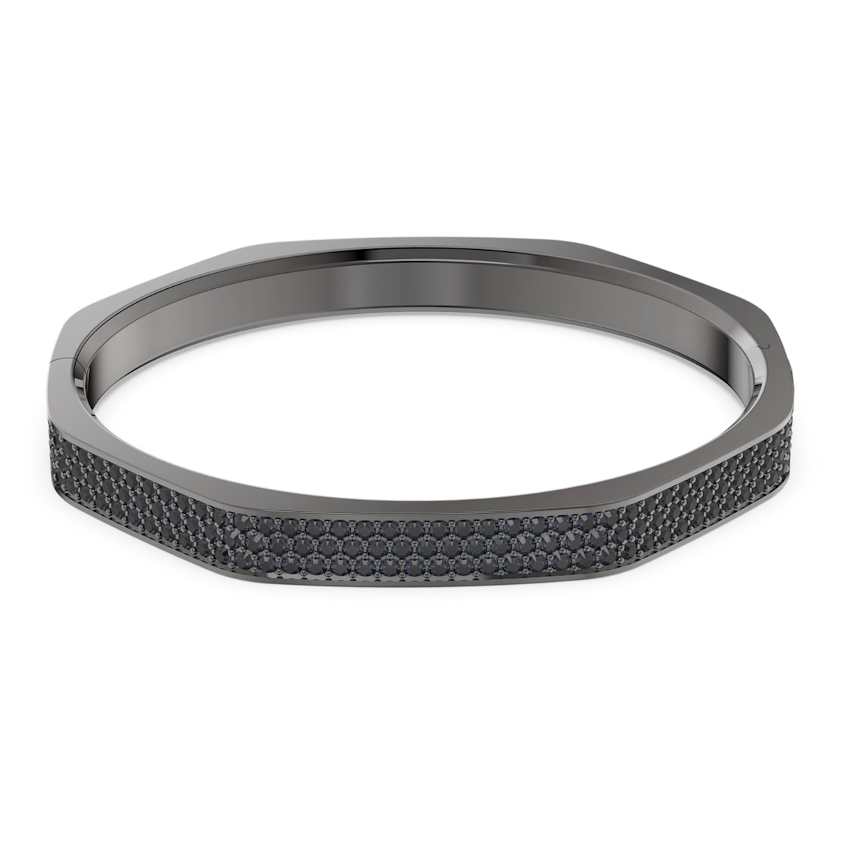 

Bracciale rigido Dextera, Forma ottagonale, Nero, Placcato rutenio