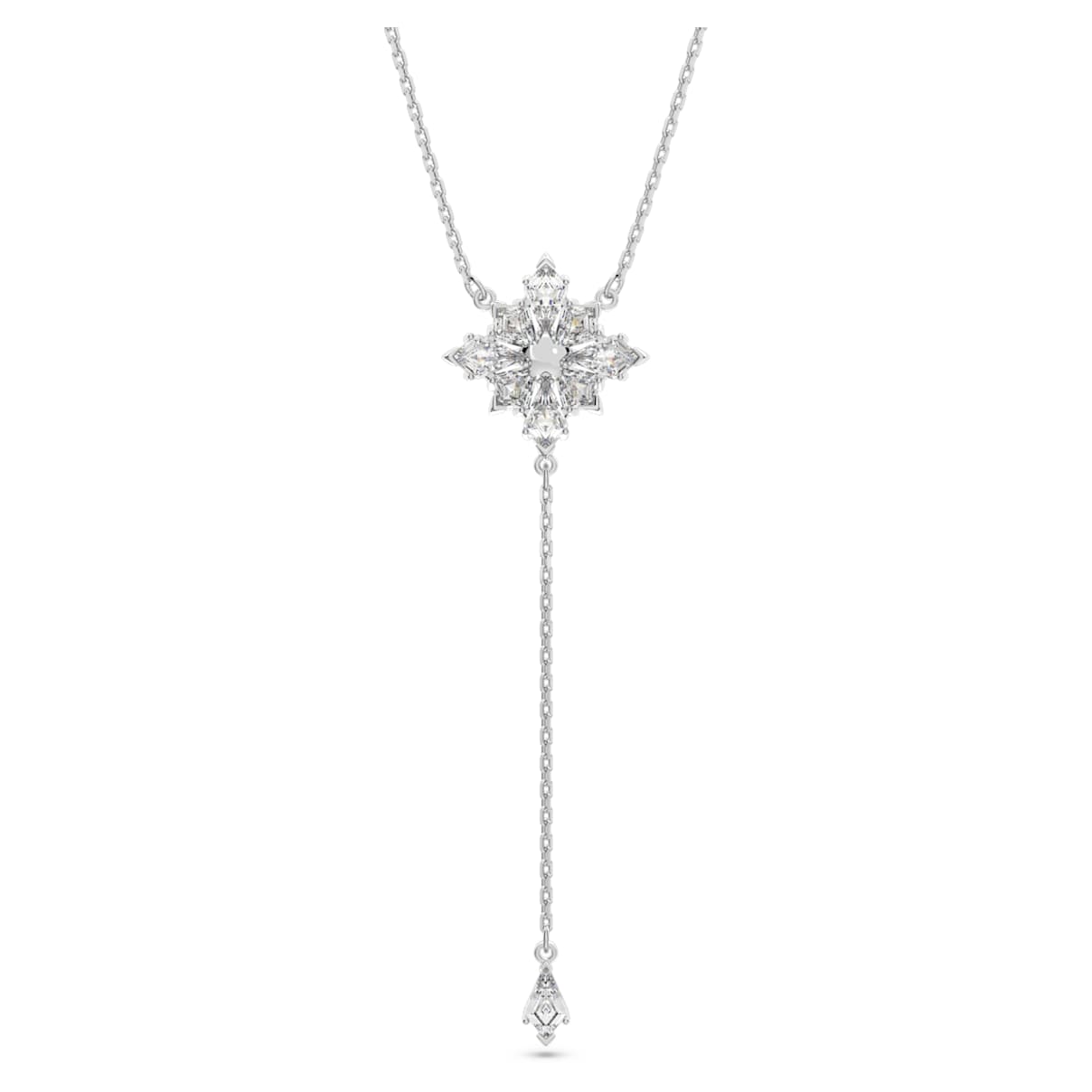 

Stella Y necklace, Star, White, Rhodium plated