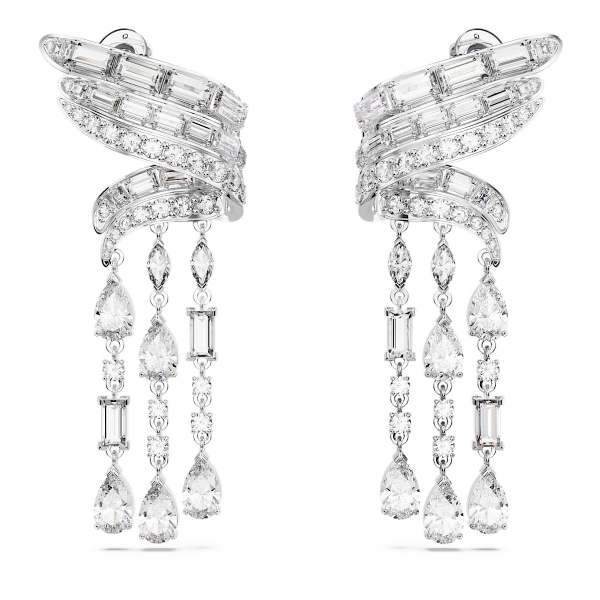

Pendants d'oreilles Hyperbola, Tailles variées, Blanches, Métal rhodié