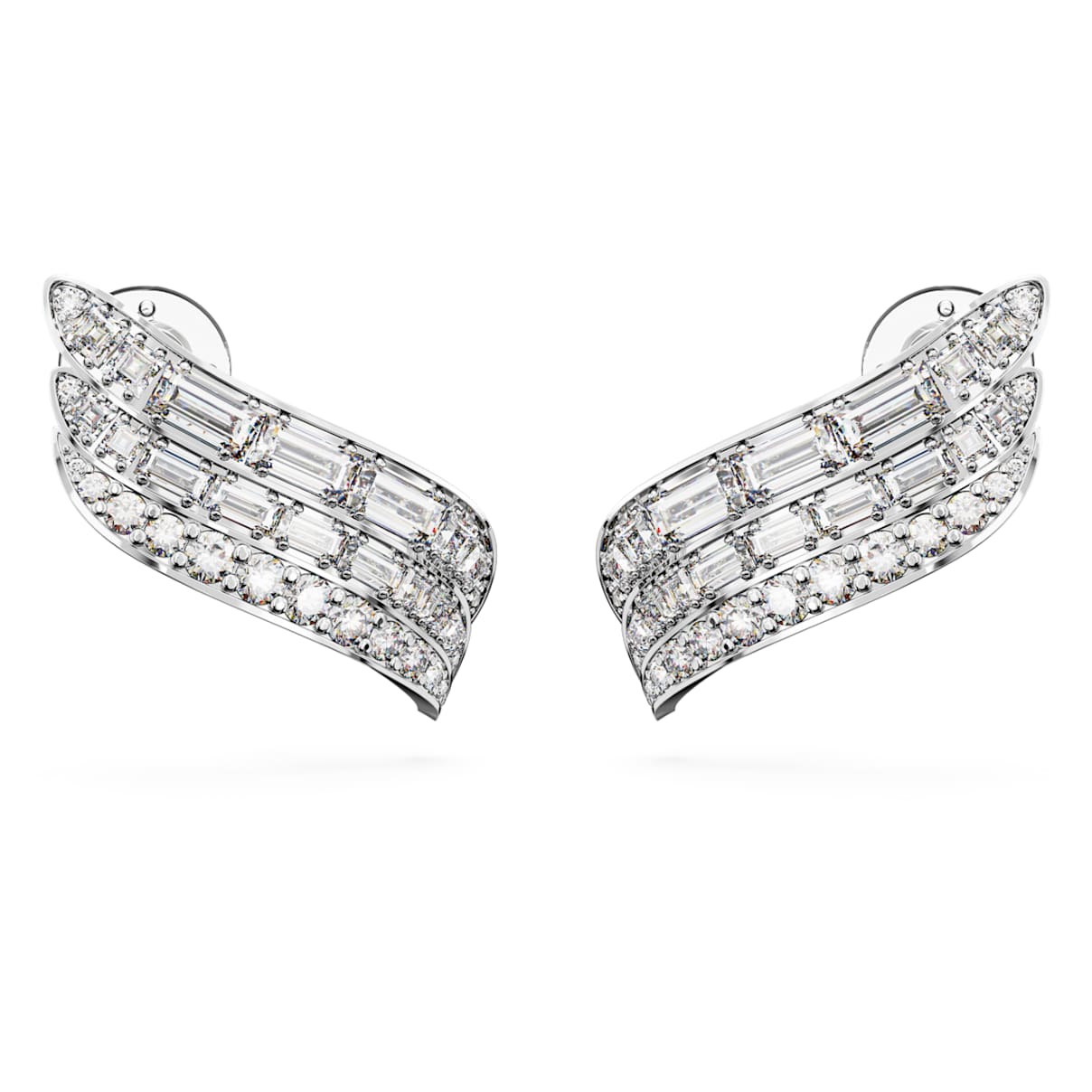 

Hyperbola Ohrringe, Verschiedene Schliffe, Weiß, Rhodiniert