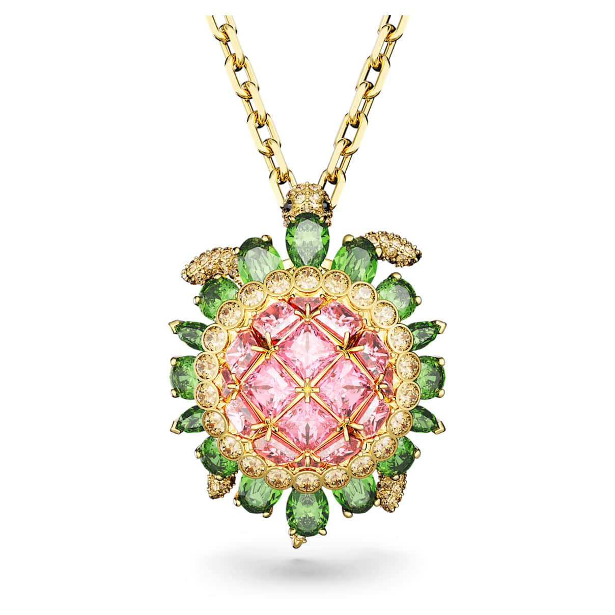 

Pendentif Idyllia, Tortue, Multicolore, Placage de ton or