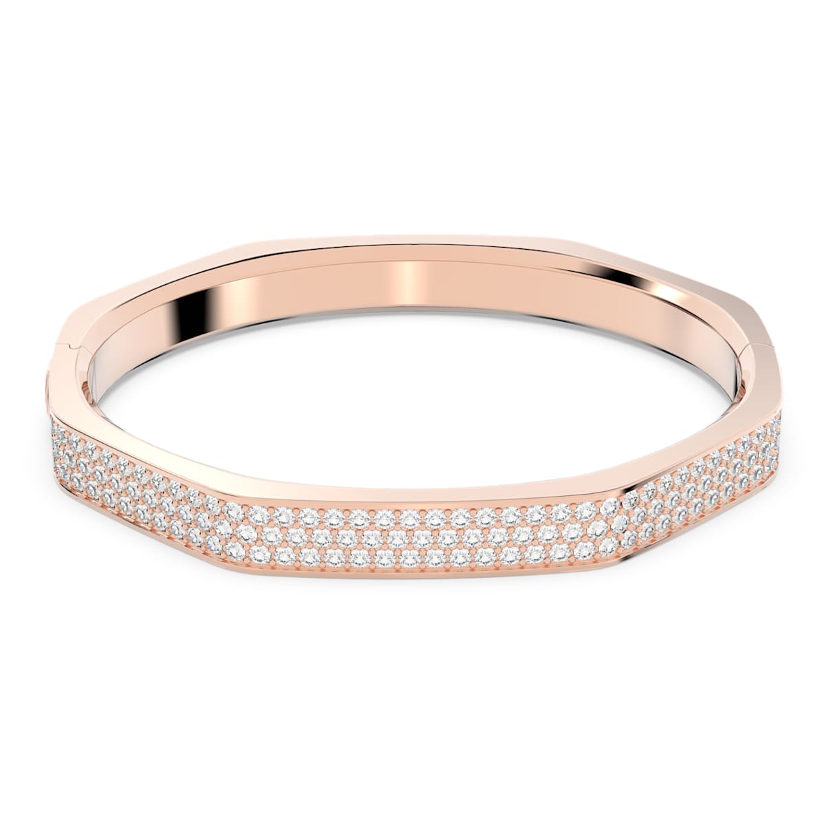 

Dextera bangle, Octagon shape, White, Rose gold-tone plated