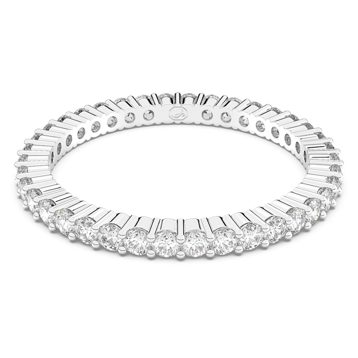 

Matrix Vittore ring, Round cut, White, Silver-tone finish