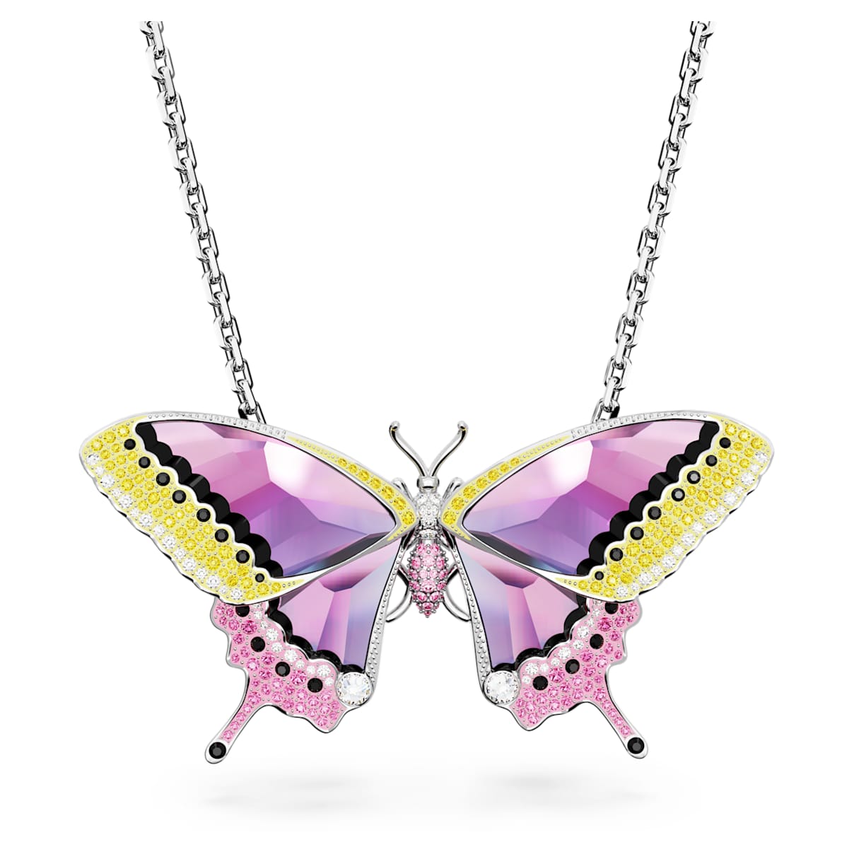 

Pendentif Idyllia, Papillon, Multicolore, Métal rhodié