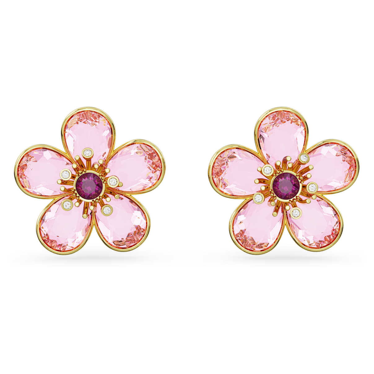 

Orecchini a lobo Florere, Fiore, Rosa, Placcato color oro
