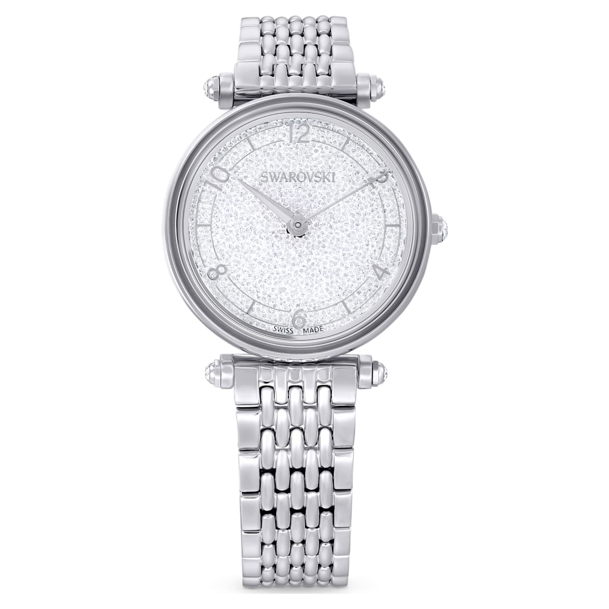 Shop Swarovski Crystalline Wonder Watch In Silver Tone
