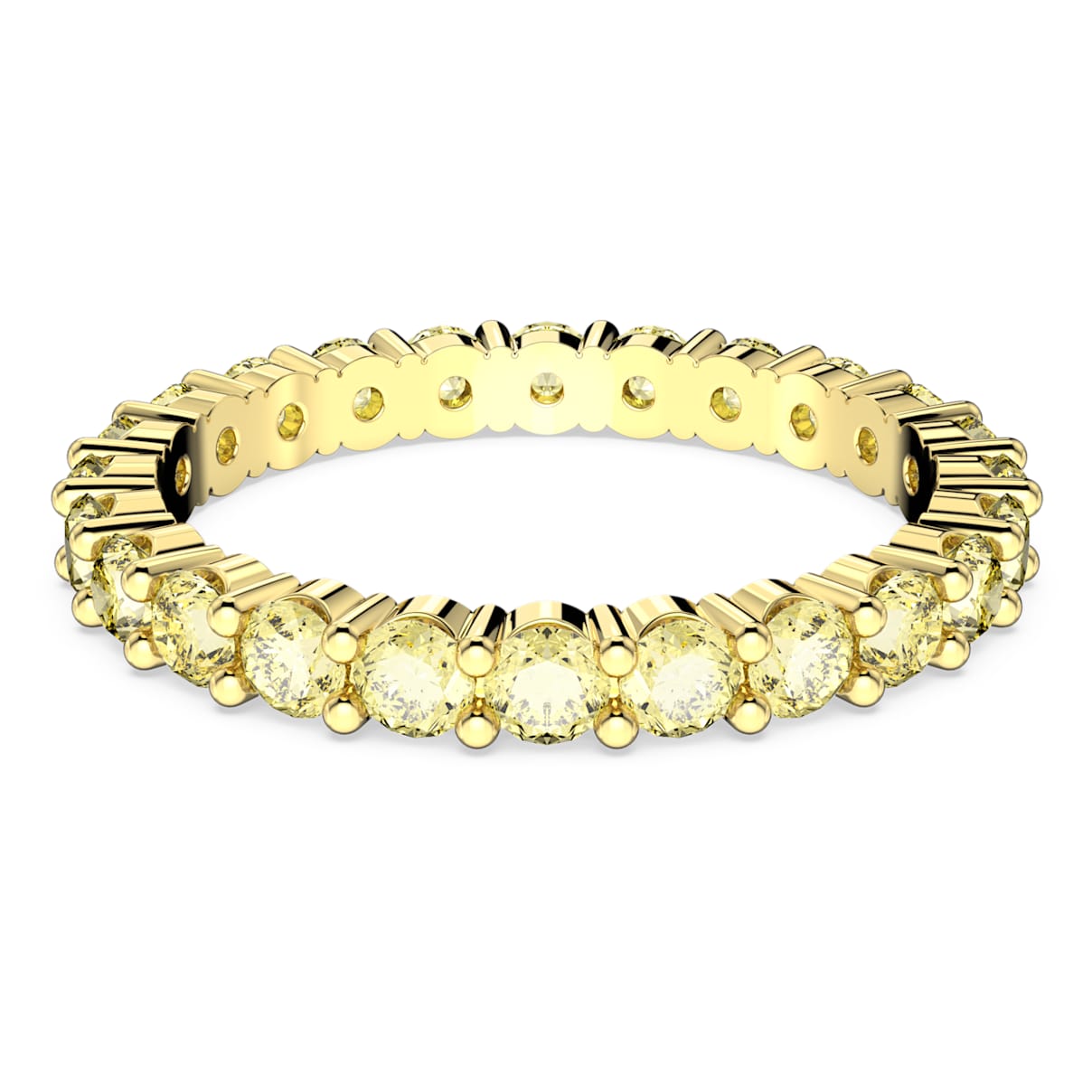 

Matrix ring, Round cut, Yellow, Gold-tone plated
