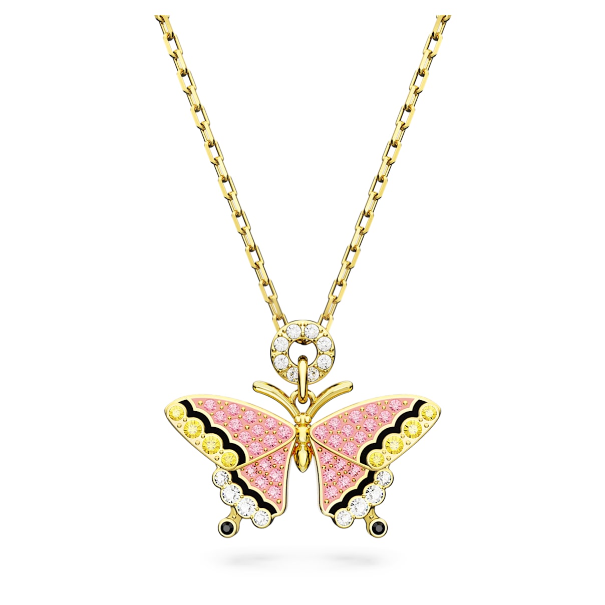 

Idyllia pendant, Butterfly, Multicoloured, Gold-tone plated