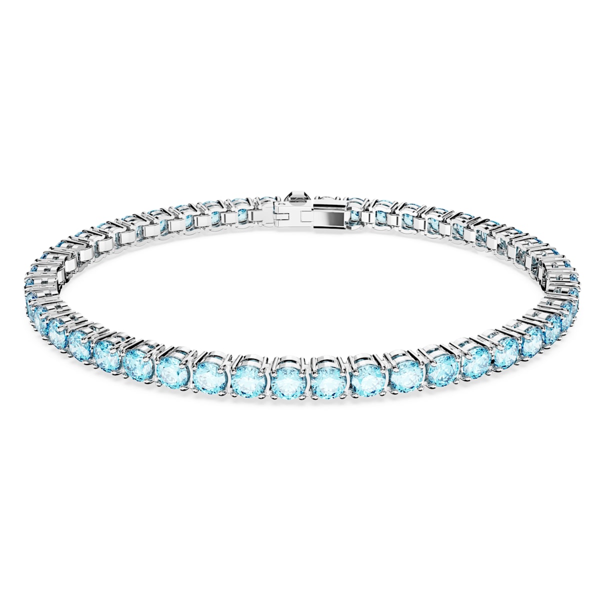 

Matrix Tennis Armband, Rundschliff, Blau, Rhodiniert