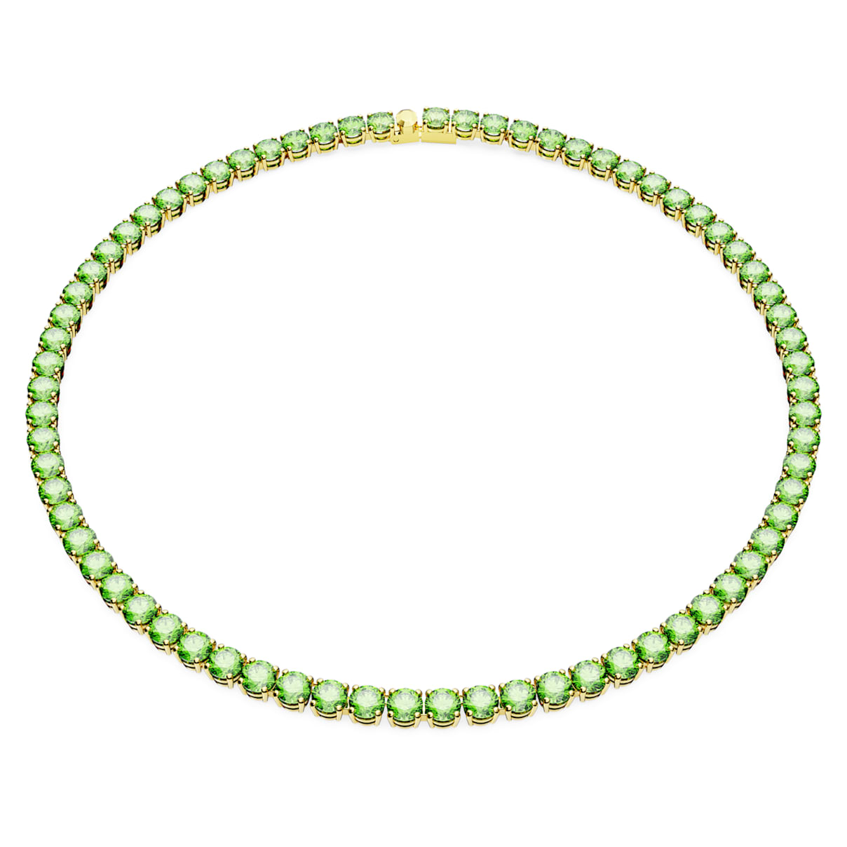 Shop Swarovski Matrix Tennis Necklace In Green