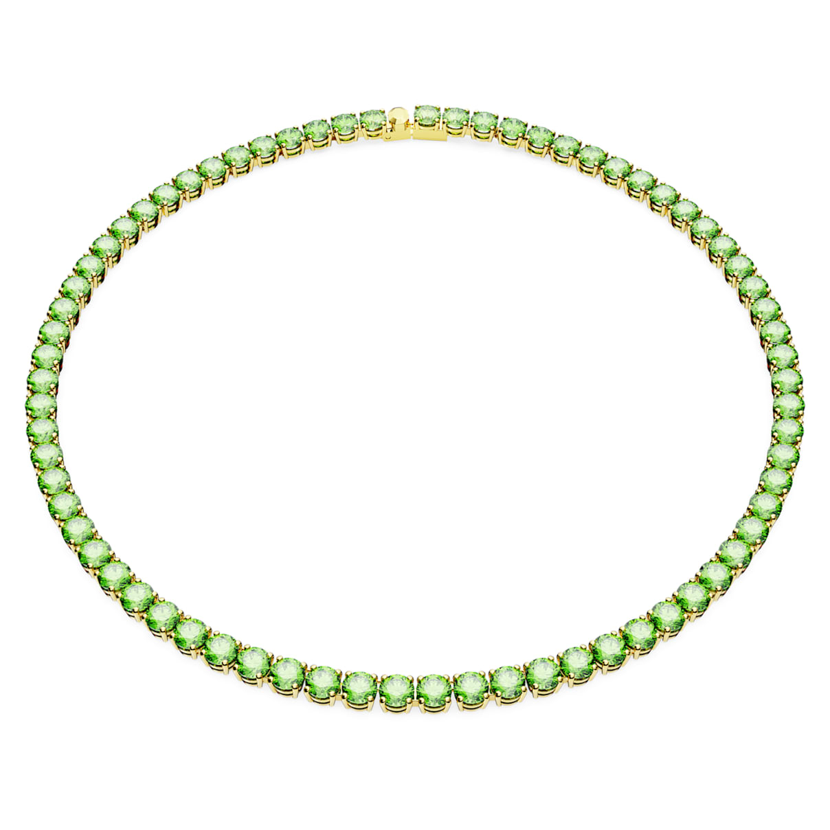 

Matrix Tennis Halskette, Rundschliff, Mittel, Grün, Goldlegierungsschicht