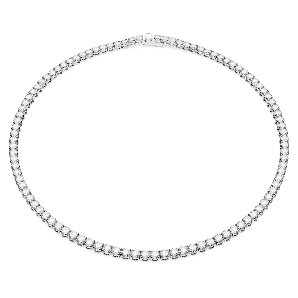 

Swarovski Collar Matrix Tennis, Talla redonda, Pequeño, Blanco, Baño de rodio