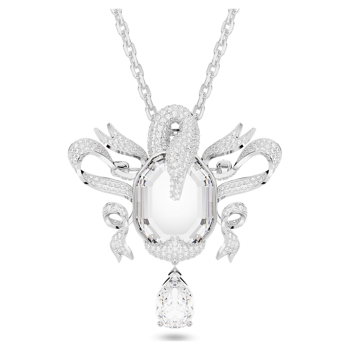 

Pendente Fashion Swan, Cigno, Bianco, Placcato rodio