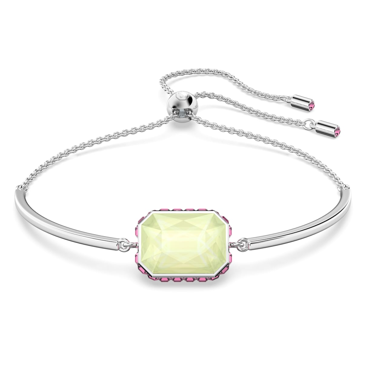 

Swarovski Orbita bracelet, Octagon cut, Multicoloured, Rhodium plated