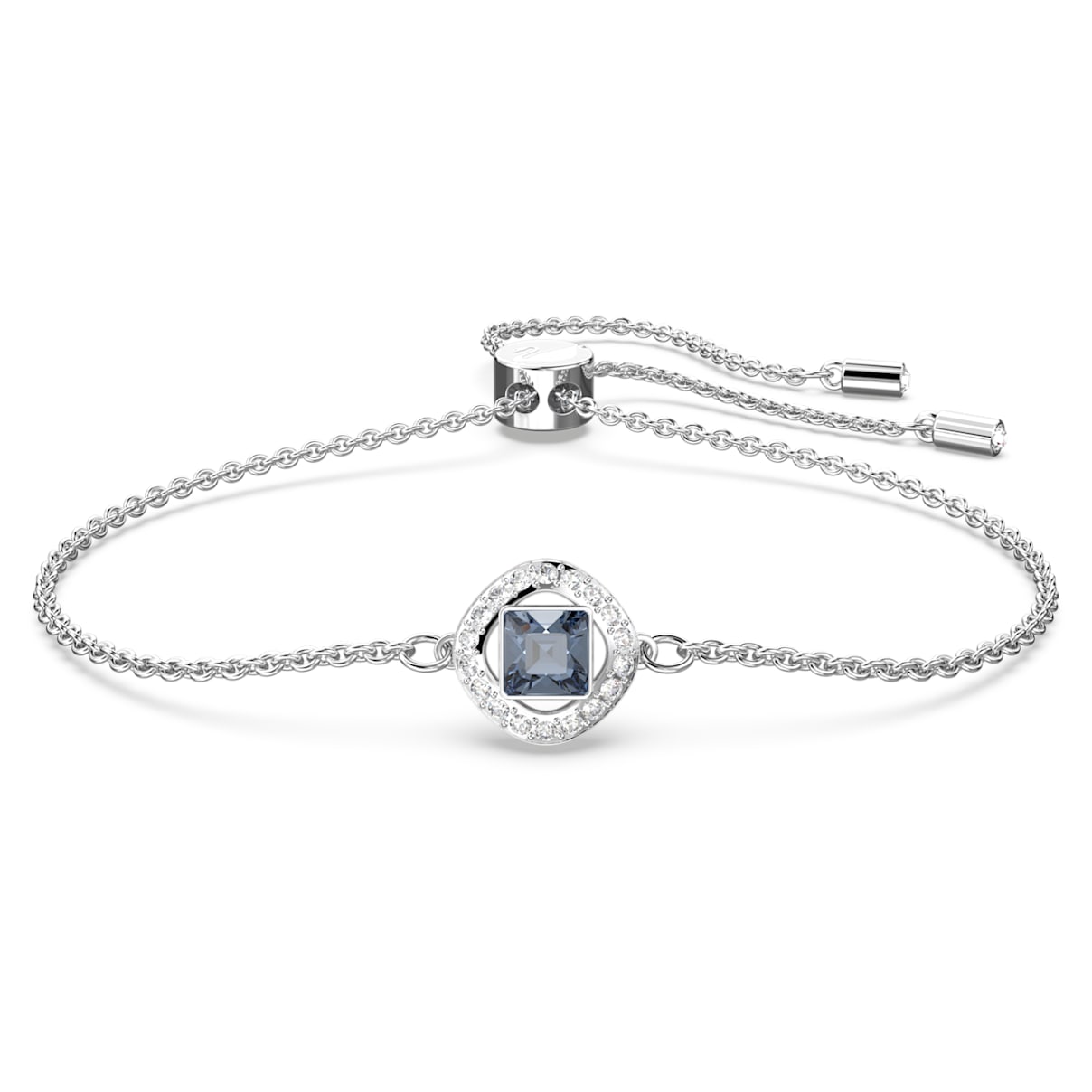 

Una Angelic bracelet, Square cut, Blue, Rhodium plated