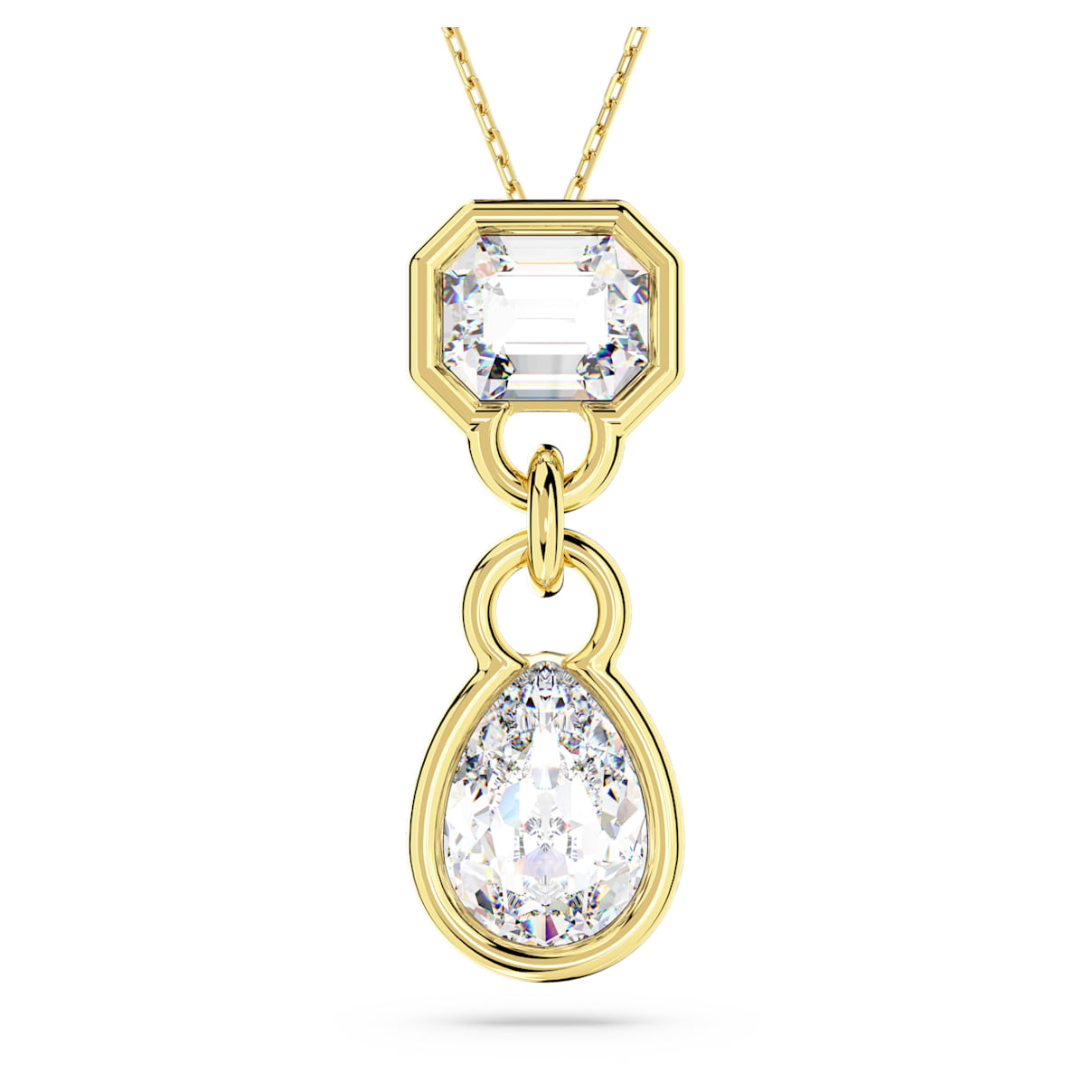 

Imber pendant, Mixed cuts, White, Gold-tone plated
