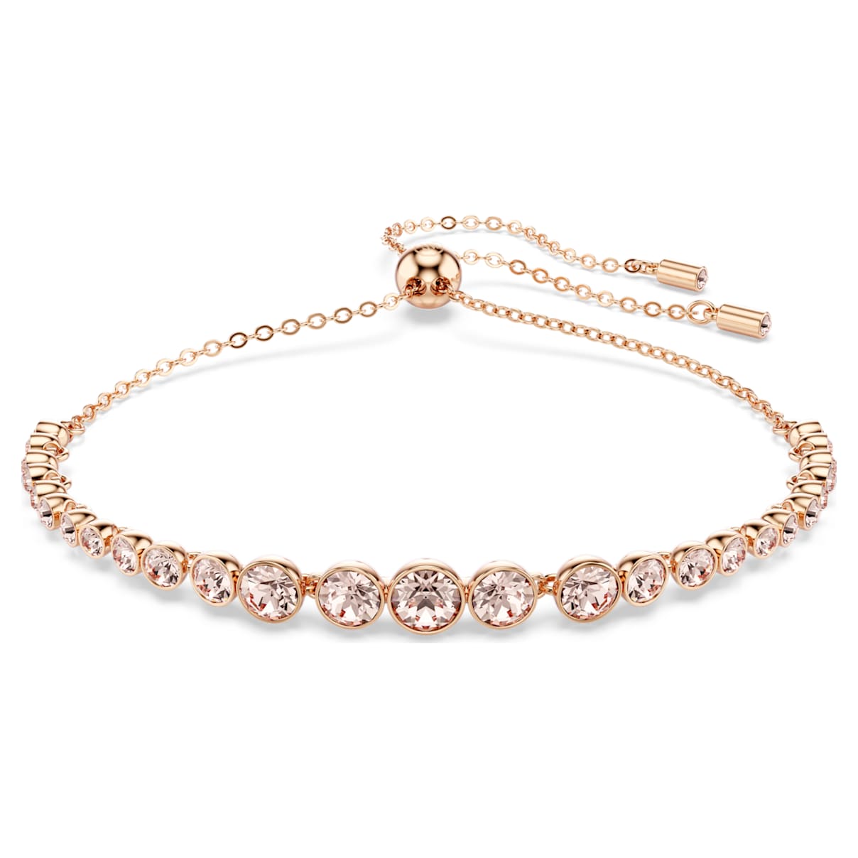Swarovski Imber Emily Bracelet  Mixed Round Cuts  Pink  18K Rose Gold Finish