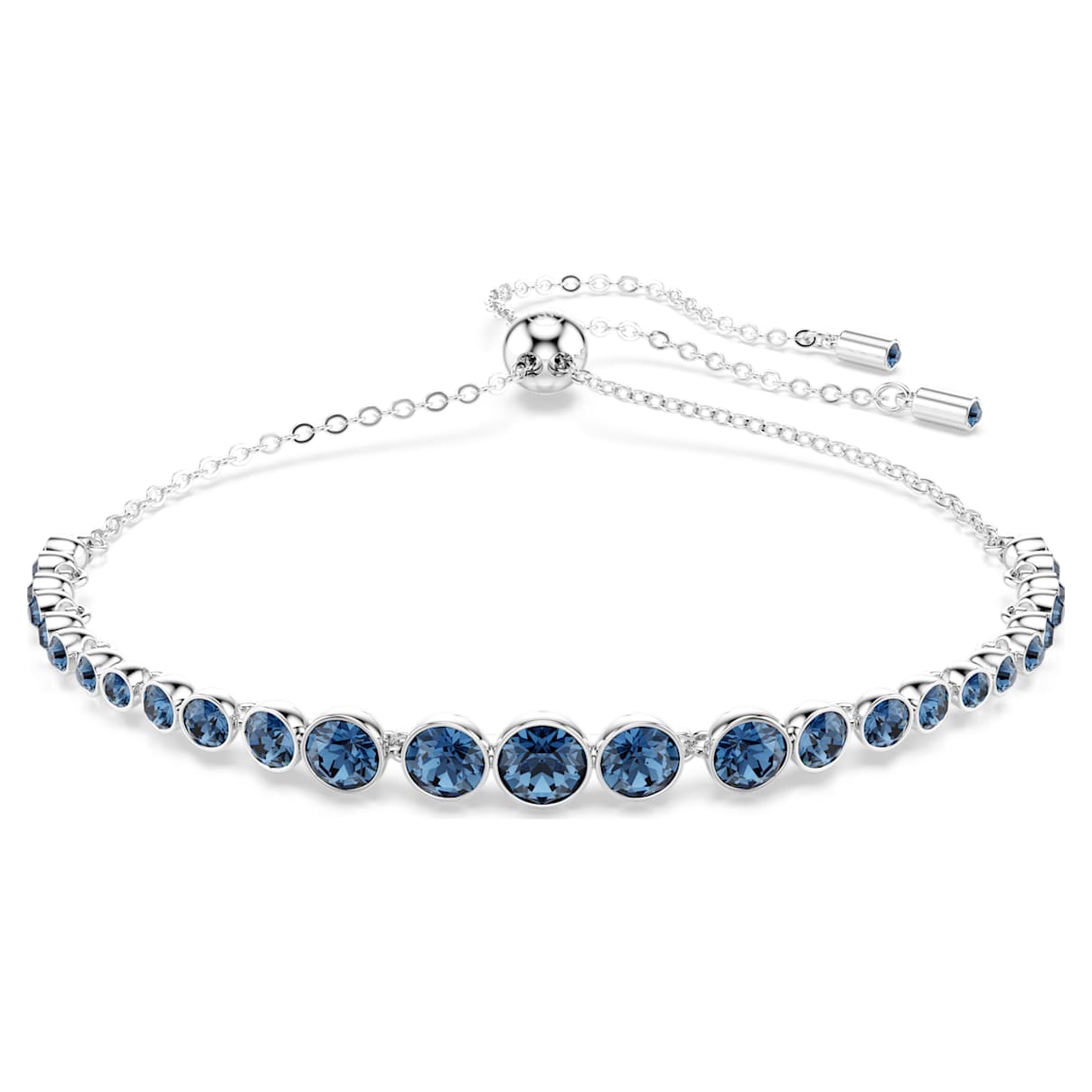 

Imber Emily bracelet, Mixed round cuts, Blue, Rhodium plated