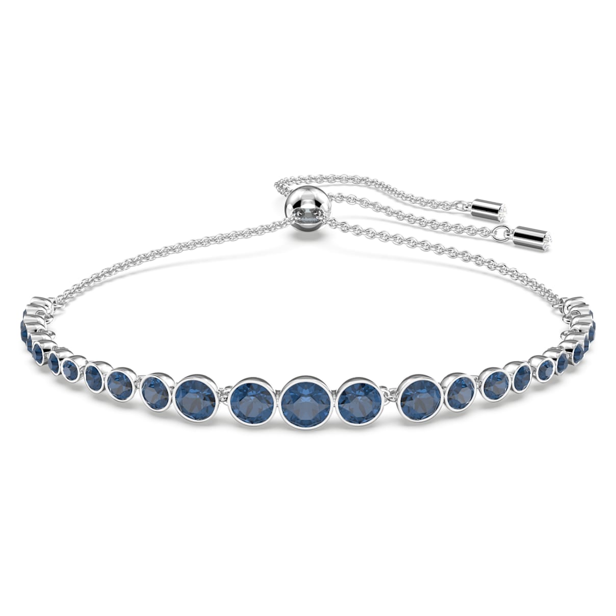 

Imber Emily bracelet, Mixed round cuts, Blue, Rhodium plated