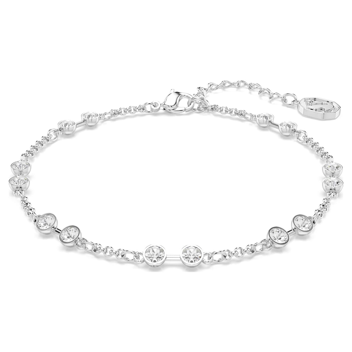 

Swarovski Remix Collection Strand, ラウンドカット, ホワイト, ロジウム・プレーティング