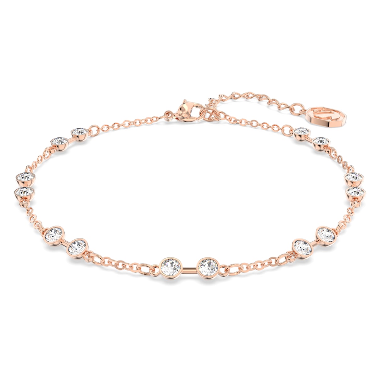 Swarovski Remix Collection Strand, Rundschliff, Weiß, Roségold-Legierungsschicht