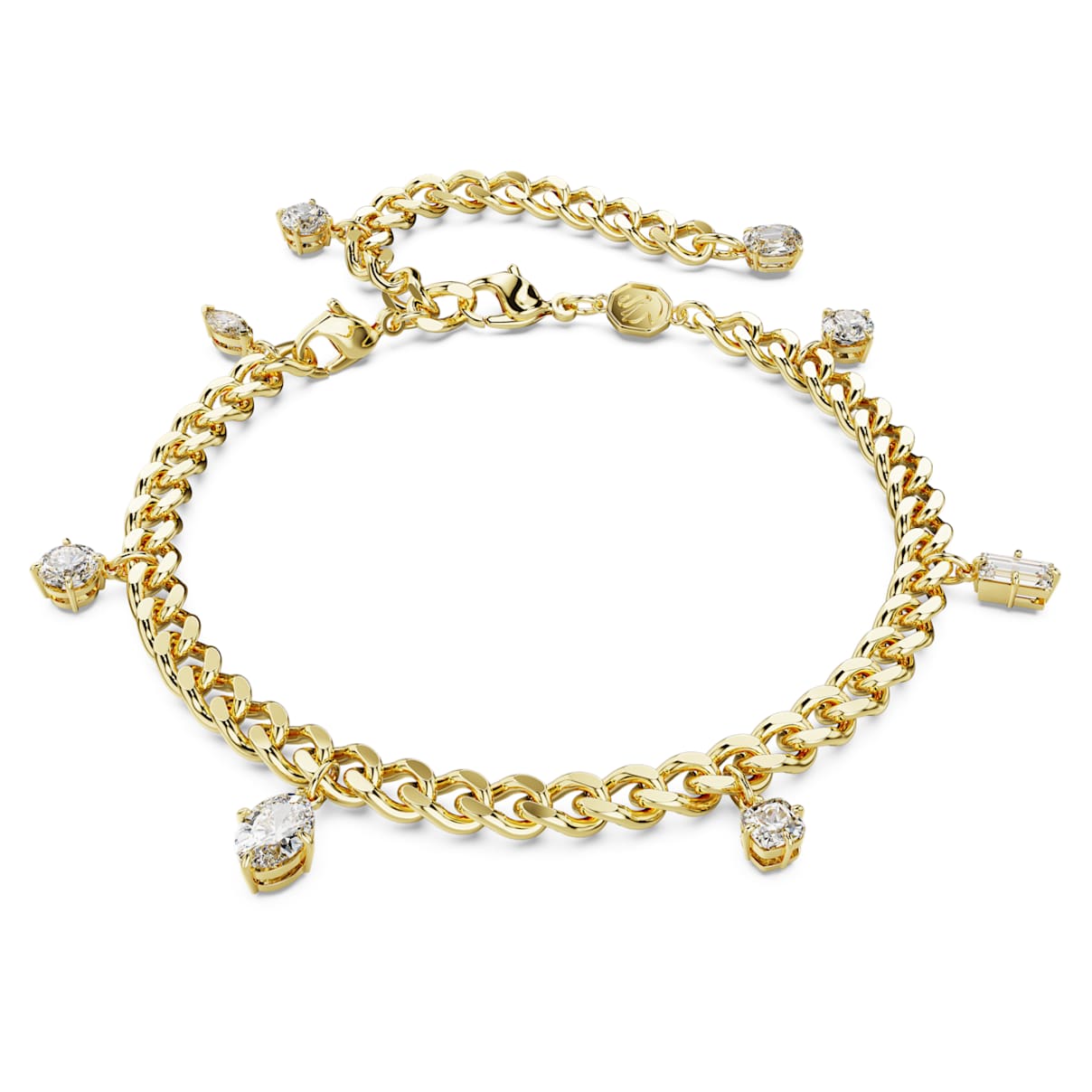 

Imber Armband und Fußkette, Verschiedene Schliffe, Weiß, Goldlegierungsschicht