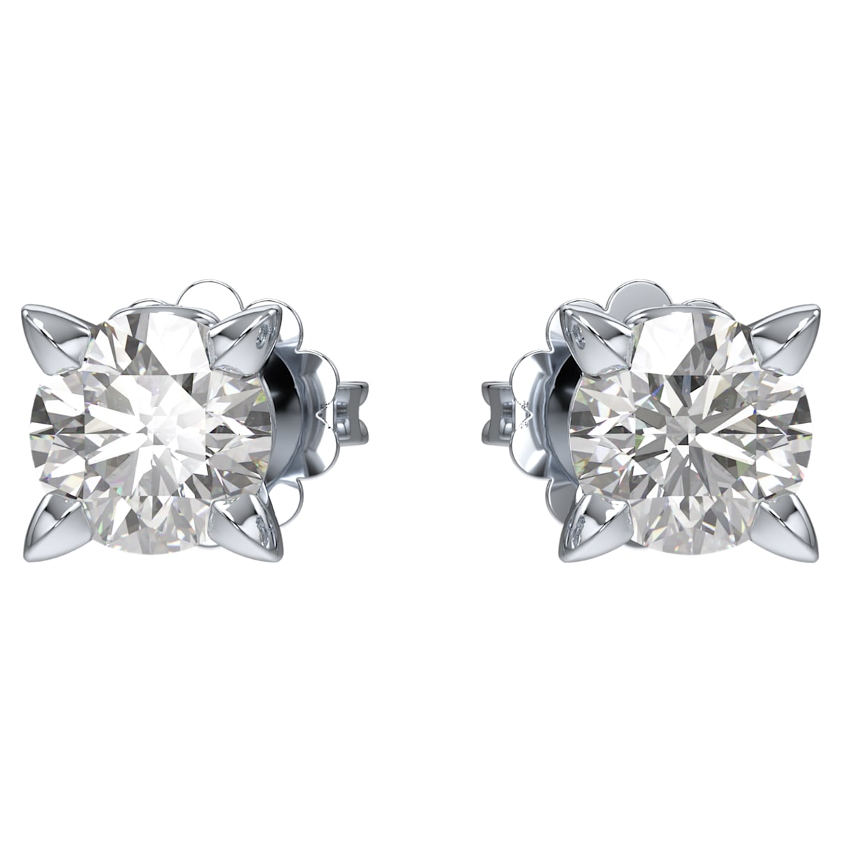 

Eternity stud earrings, 14K white gold