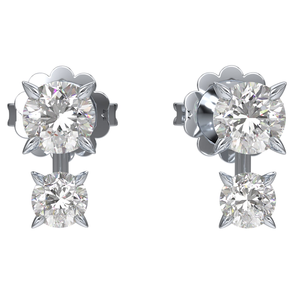 

Intimate stud earrings, 14K white gold