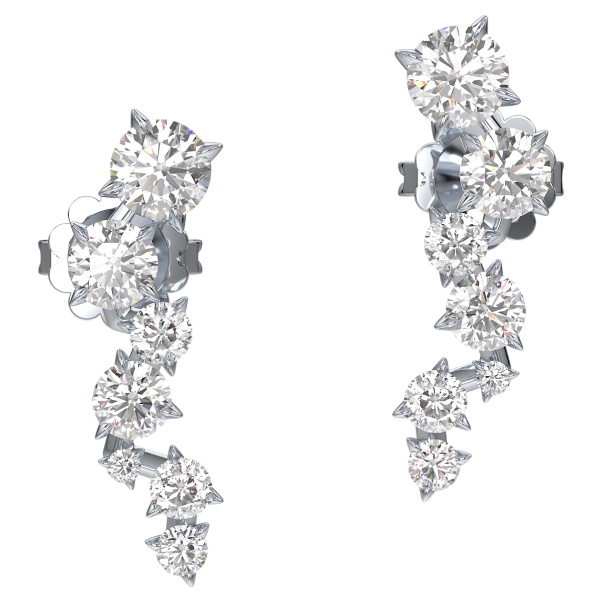 

Swarovski Intimate ear cuffs, Laboratory grown diamonds 1.1 ct tw, 14k white gold