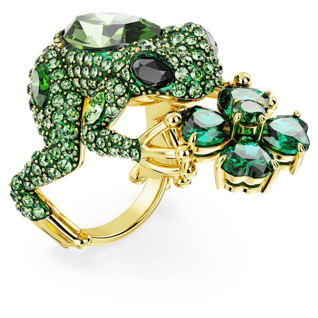 

Idyllia Cocktailring, Frosch, Grün, Goldlegierungsschicht