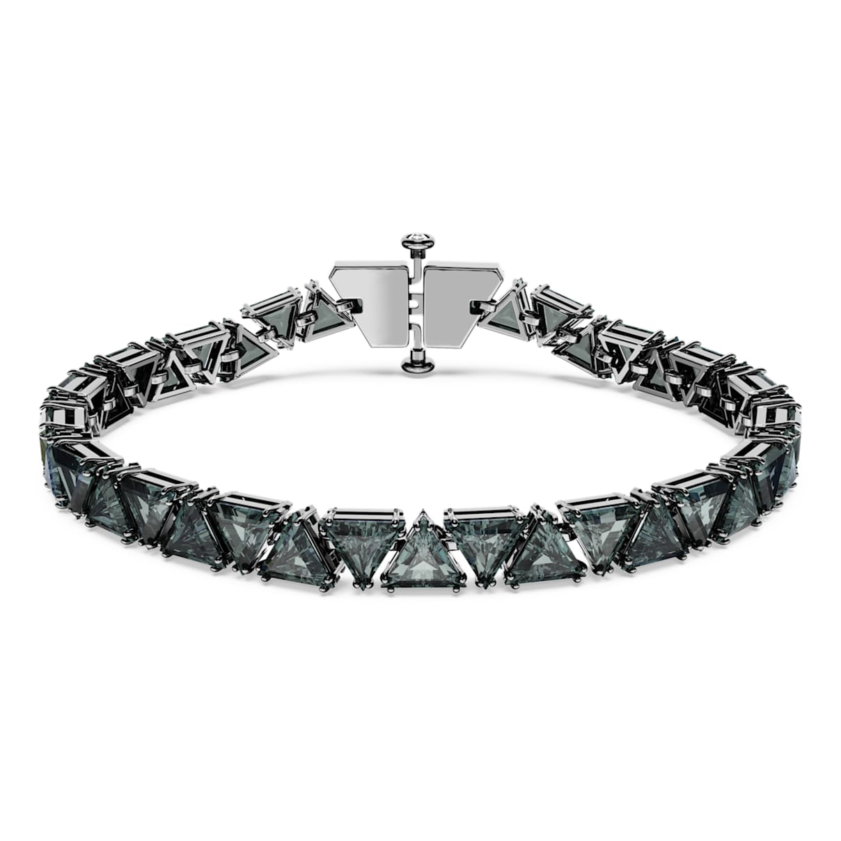 

Matrix bracelet, Triangle cut, Black, Ruthenium plated