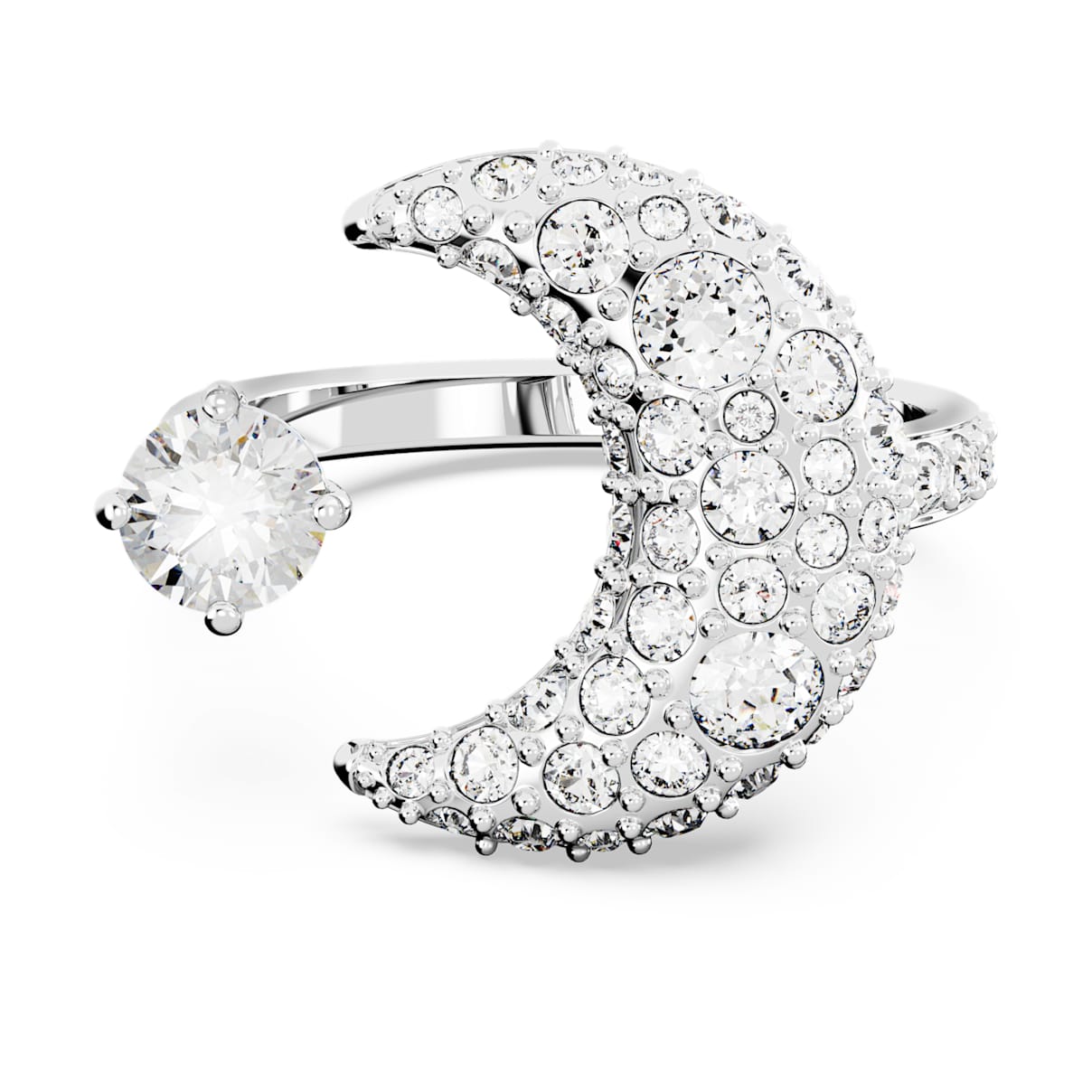 Shop Swarovski Luna Open Ring In White