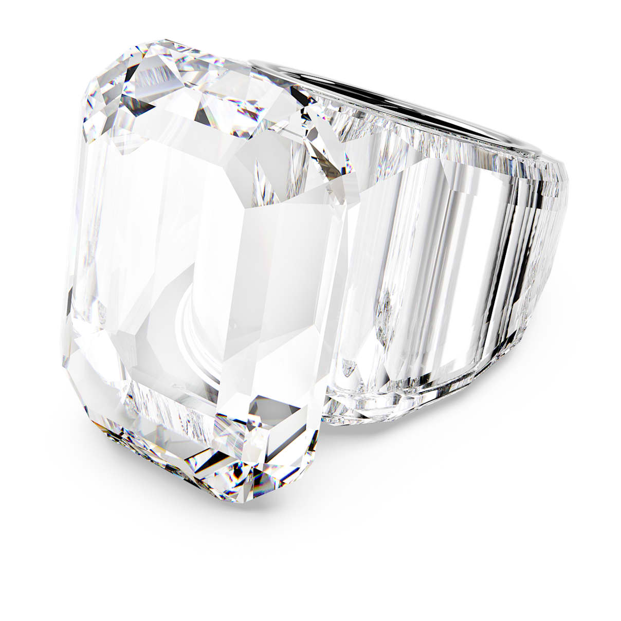 

Lucent cocktail ring, Octagon cut, White