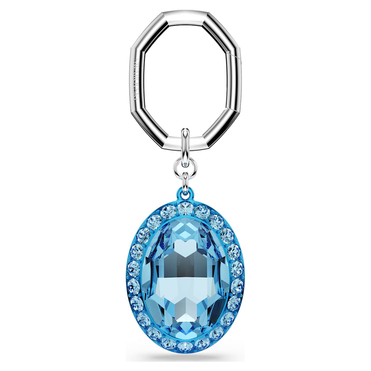 

Schlüsselanhänger, Oval-Schliff, Blau, Metallmix