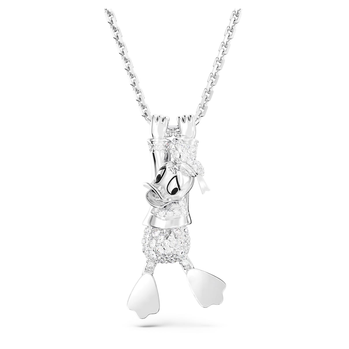 

Disney Donald Duck pendant, White, Rhodium plated