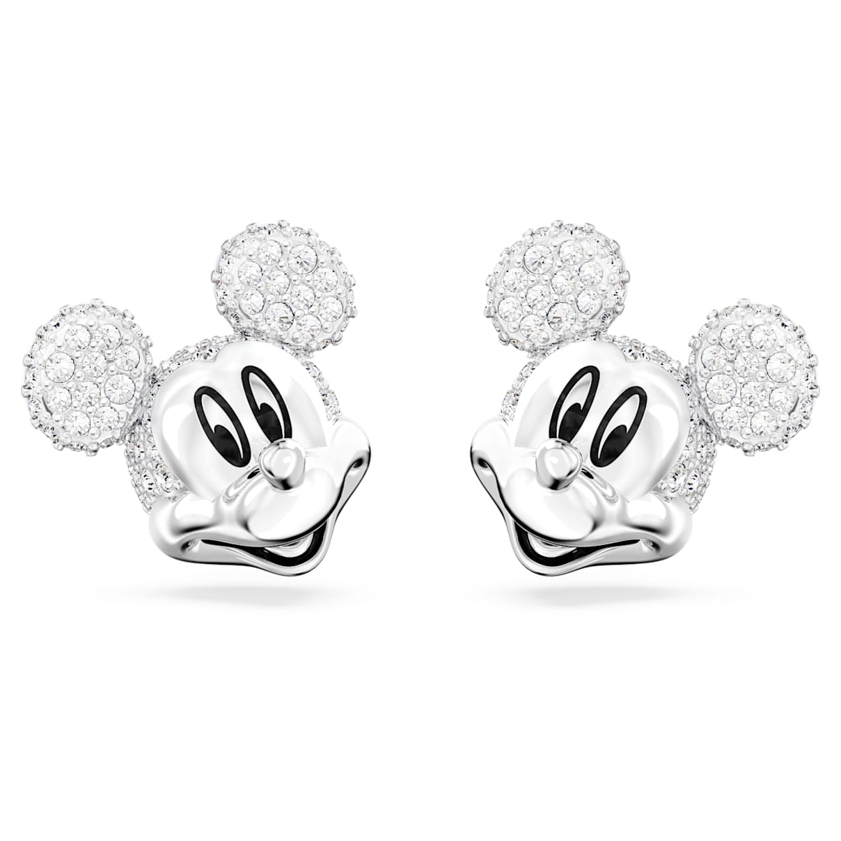 

Disney Mickey Mouse stud earrings, White, Rhodium plated
