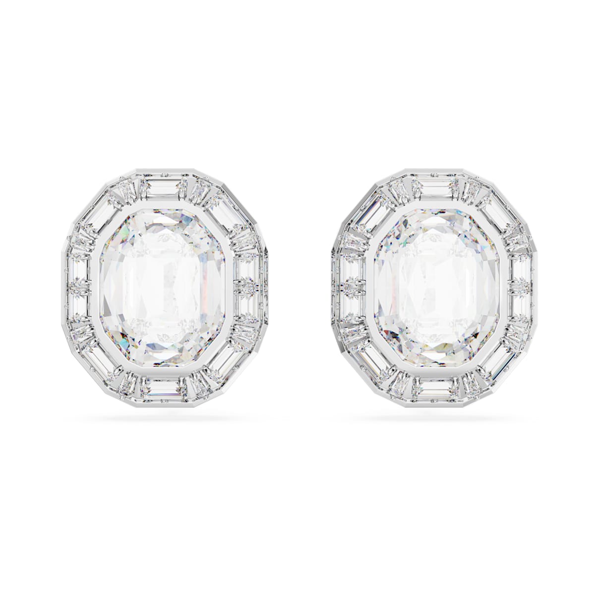 Shop Swarovski Mesmera Clip Earrings In White