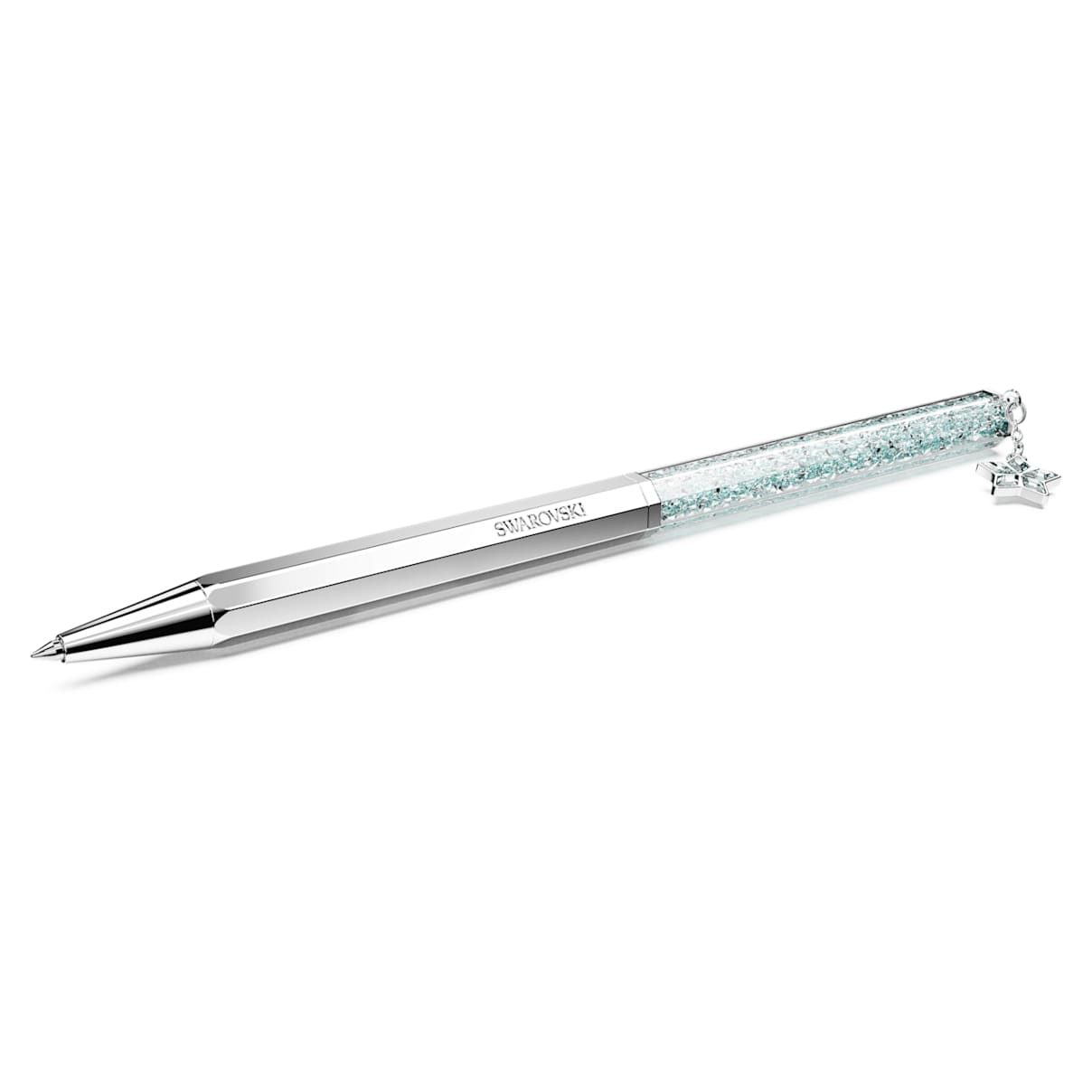 

Crystalline ballpoint pen, Star, Blue, Chrome plated