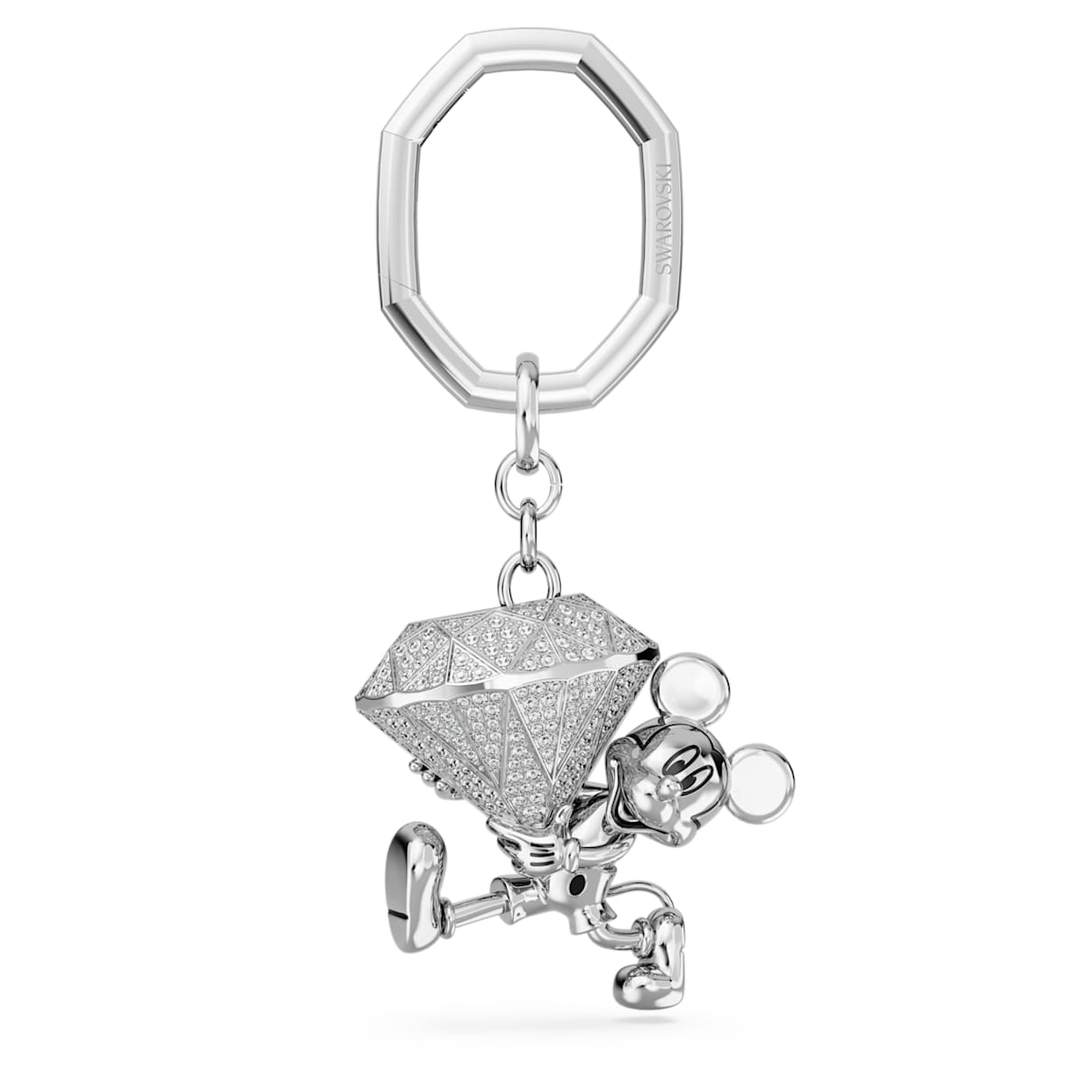 

Disney Mickey Mouse key ring, White, Rhodium plated
