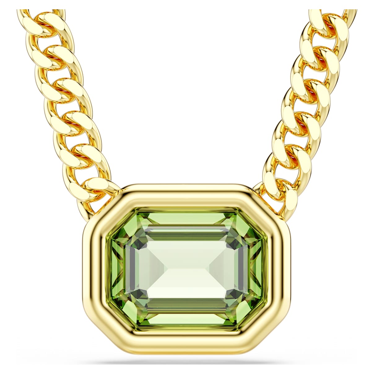 

Imber pendant, Octagon cut, Green, Gold-tone plated