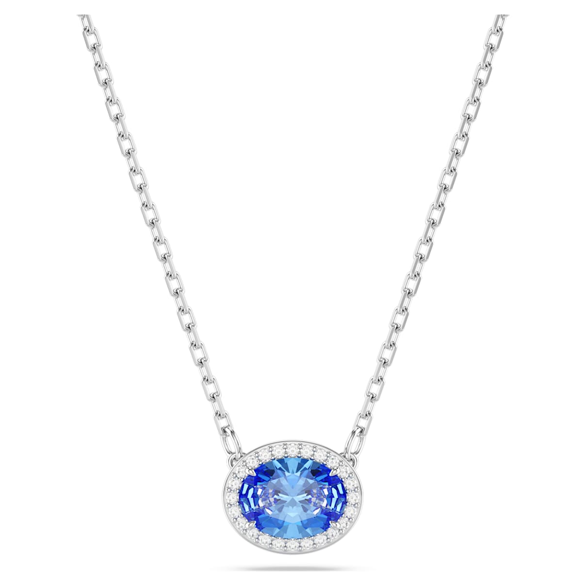 

Constella necklace, Oval cut, Blue, Rhodium plated
