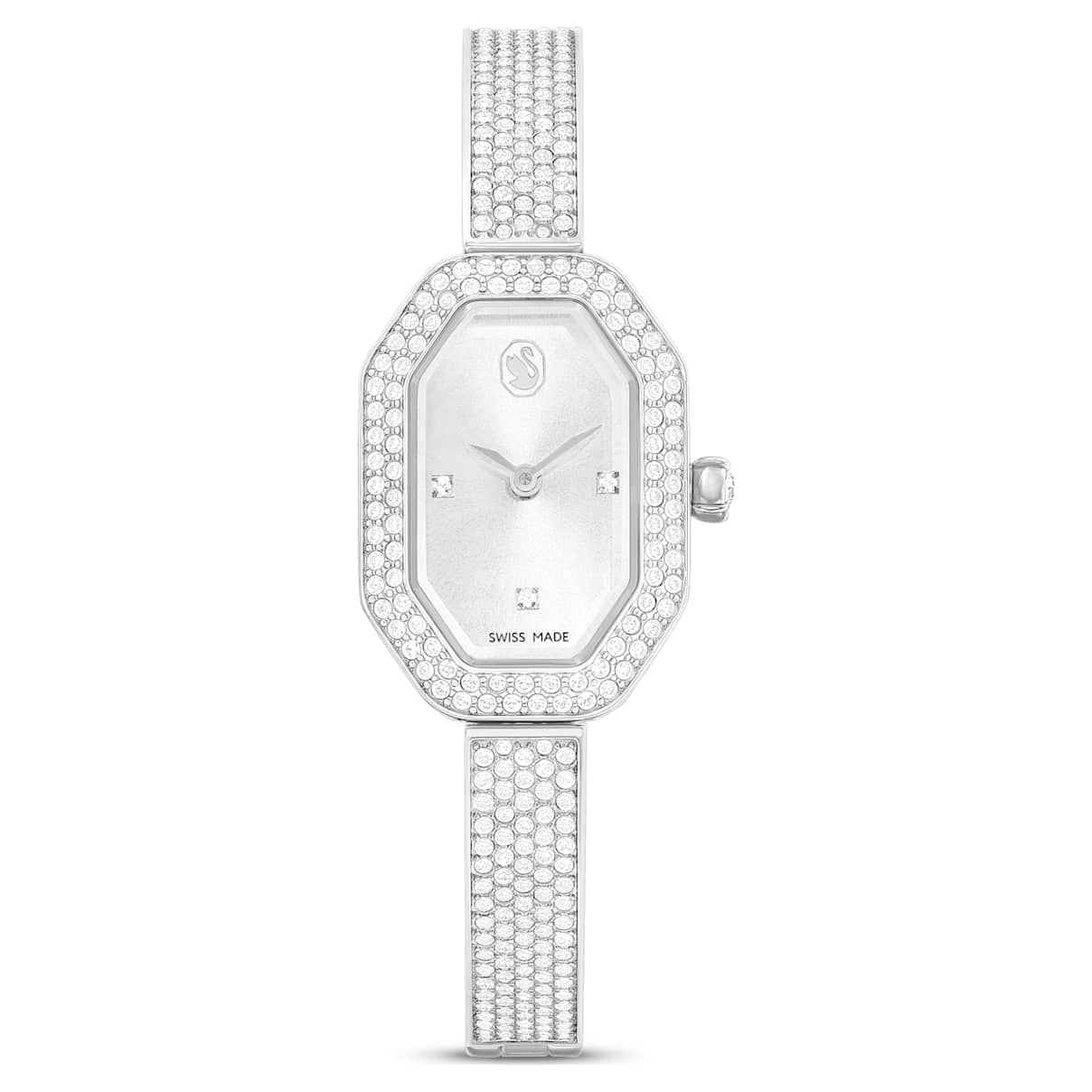 

Dextera Bangle watch, Swiss Made, Metal bracelet, Silver Tone, Stainless steel