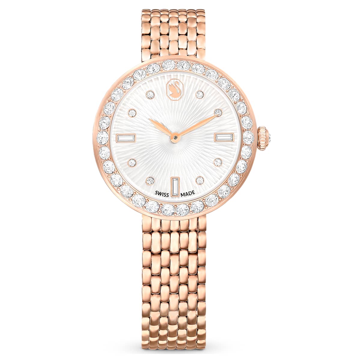 Certa Uhr, Schweizer Produktion, Metallarmband, Roséfarben, Roségoldfarbenes Finish