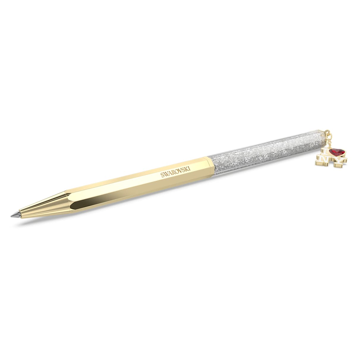 

I LOVE NY ballpoint pen, White, Gold-tone finish