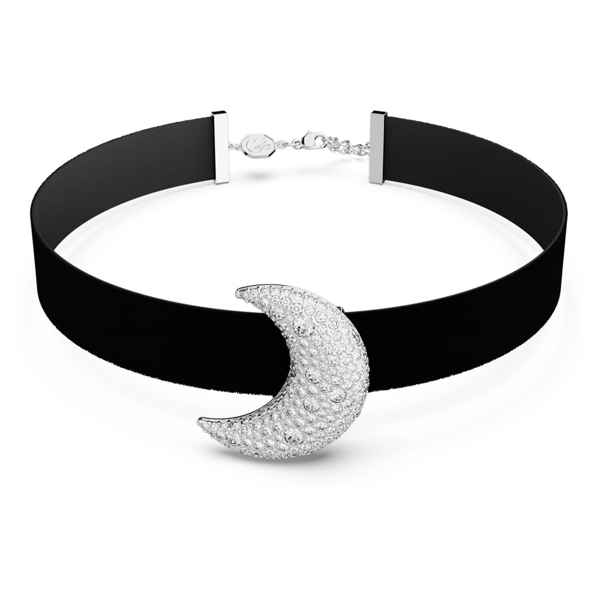 

Sublima choker, Moon, White, Rhodium plated