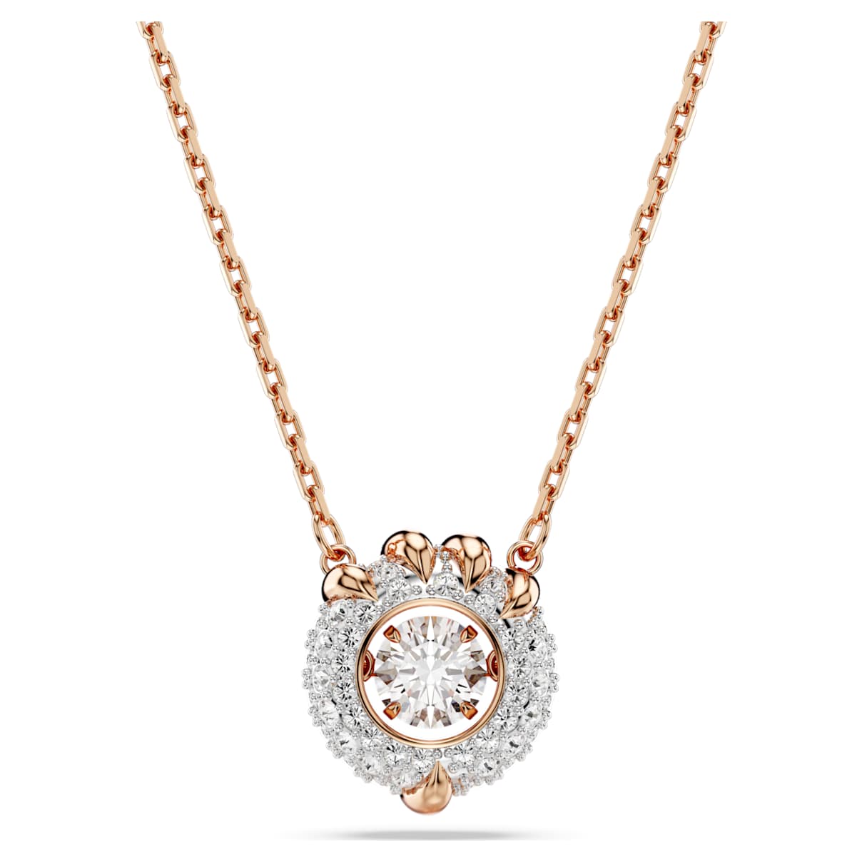 

Dragon & Phoenix pendant, Dragon’s claw, White, Rose gold-tone plated